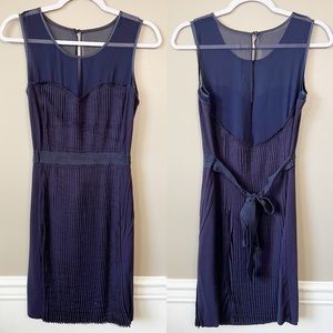 Theme Navy Pleated Dress